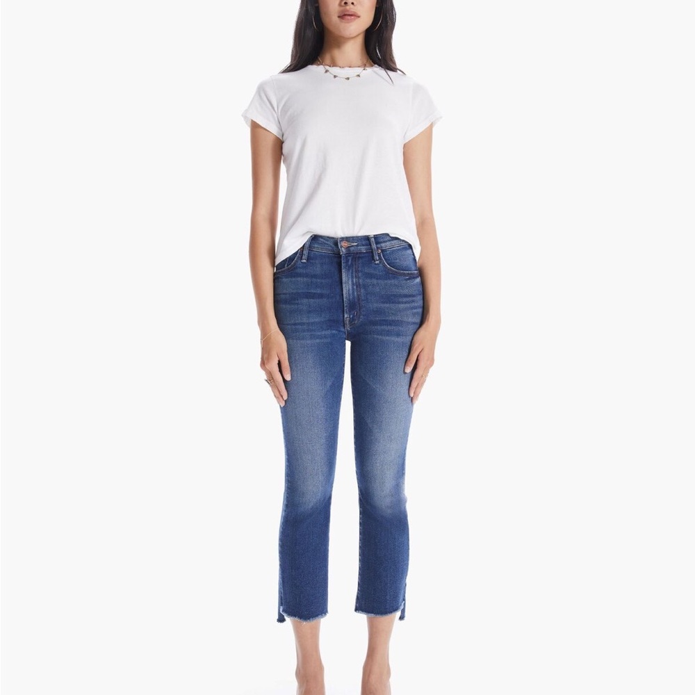 MOTHER Denim Insider Crop Step Fray - Sweet and Sassy wash. Size 28